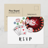 casino, nuit casino, carte postale RSVP (Devant / Derrière)