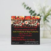 Casino of Las Vegas Wedding Invite Kaart (Staand voorkant)