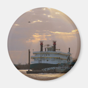 Casino op de Sunset op de Mississippi Magneet