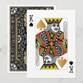 Casino Party Jouer Carte King (Devant / Derrière)