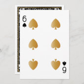 Casino Party Spelen Kaart 6 (Voorkant / Achterkant)