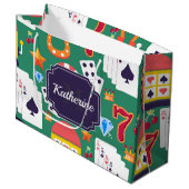Casino Pattern Groot Cadeauzakje (Voorkant Gekanteld)