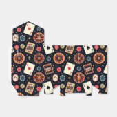 Casino pattern theme on black bedankdoosjes (Uitgevouwen)