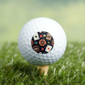 Casino pattern theme on black golfballen (Insitu Shirt)