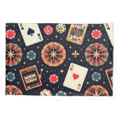 Casino pattern theme on black kussensloop (Achterkant)