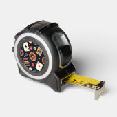 Casino pattern theme on black rolmaat (Hoek)