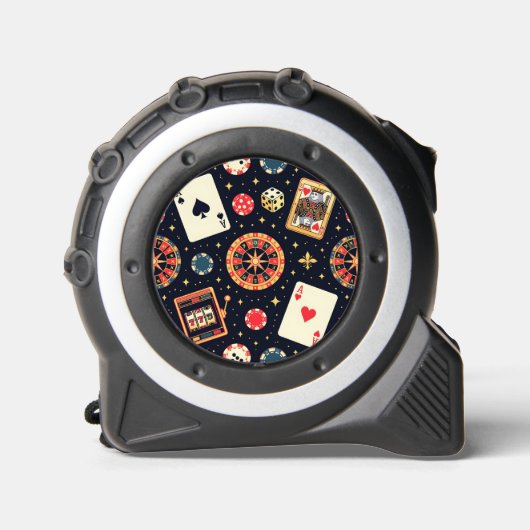 Casino pattern theme on black rolmaat (Voorkant)