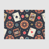 Casino pattern theme on black tissuepapier (Voorkant)