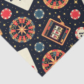 Casino pattern theme on black tissuepapier (Detail)