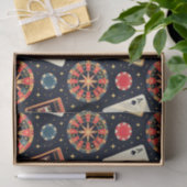 Casino pattern theme on black tissuepapier (Geschenk)