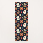 Casino pattern theme on black yogamat (Voorkant)