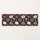 Casino pattern theme on black yogamat (Voorkant (horizontaal))