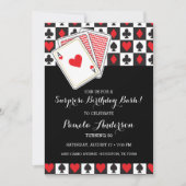 Casino Playing Cards Invitation d'anniversaire (Devant)