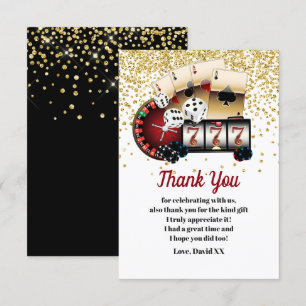casino, poker, adulte, carte de remerciements