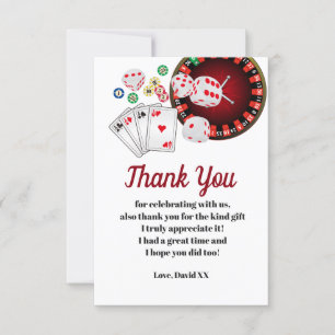 casino, poker, adulte, carte de remerciements