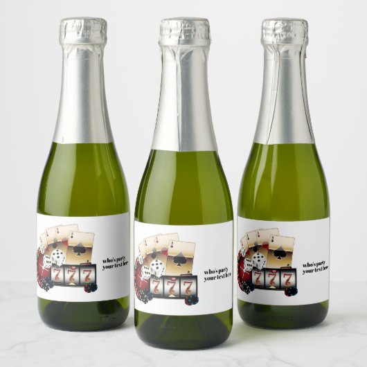 casino, poker, adulte, vin, étiquette de vin, auto (Bouteilles)
