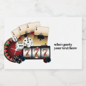 casino, poker, adulte, vin, étiquette de vin, auto (Étiquettes simples)