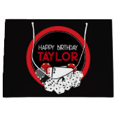 Casino Poker Anniversaire Sac cadeau (Devant)