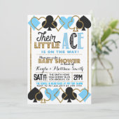 Casino Poker Bébé Coed Douche Invitation (Debout devant)