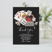 casino , poker bedankt kaart (Staand voorkant)