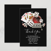 casino , poker bedankt kaart (Voorkant / Achterkant)