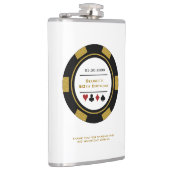 Casino Poker Chip Black Gold Blanc Flacon d'annive (Droite)