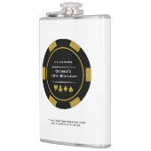 Casino Poker Chip Black Gold Las Vegas Verjaardag Heupfles (Links)