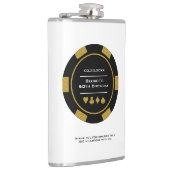 Casino Poker Chip Black Gold Las Vegas Verjaardag Heupfles (Rechts)