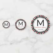 Casino Poker Chip - Rood en zwart Confetti (Voorkanten)