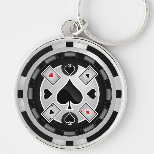 Casino Poker Chip Sleutelhanger (Voorkant)