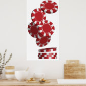 Casino/Poker Chips Poster (Keuken)