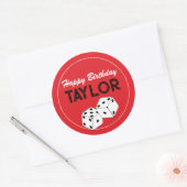 Casino Poker Dice Anniversaire Stickers (Enveloppe)