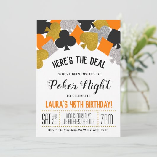 Casino Poker Invitation (Debout devant)
