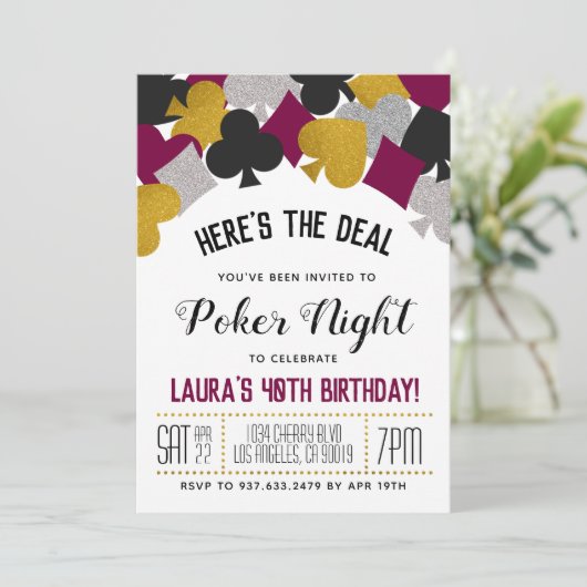Casino Poker Invitation (Debout devant)