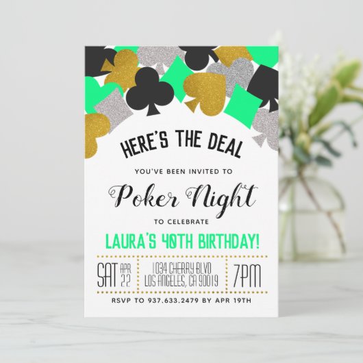 Casino Poker Invitation (Debout devant)