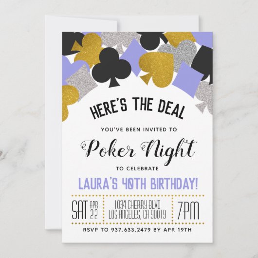 Casino Poker Invitation (Devant)