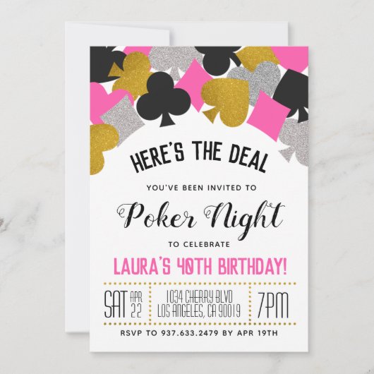 Casino Poker Invitation (Devant)