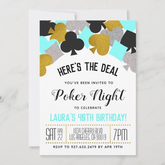 Casino Poker Invitation (Devant)