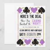 Casino Poker Invitation (Devant / Derrière)