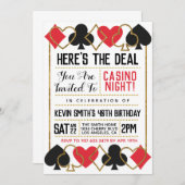 Casino Poker Invitation (Devant / Derrière)