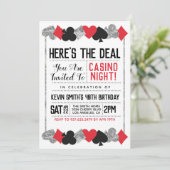 Casino Poker Invitation Anniversaire (Debout devant)