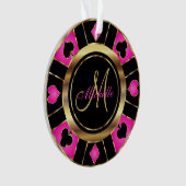Casino Poker Monogram Chip - Rose (devant)