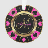 Casino Poker Monogram Chip - Rose (devant)