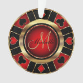 Casino Poker Monogram Chip - Rouge (devant)
