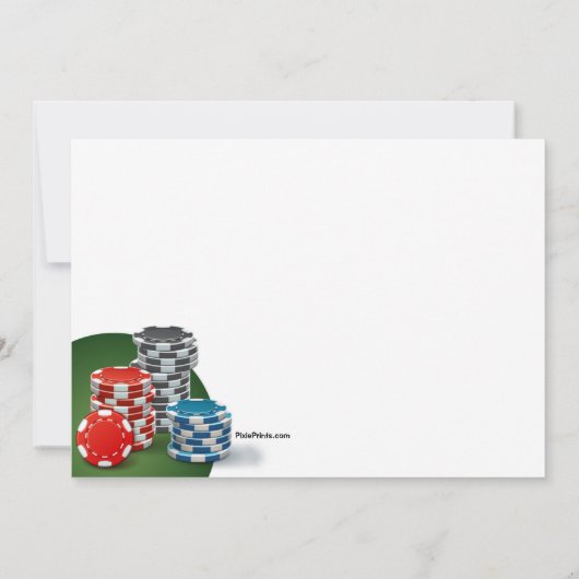 Casino Poker Nacht Kaart (Achterkant)