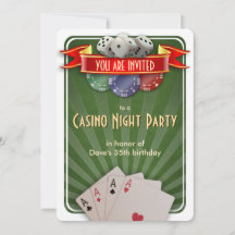 Casino Poker Night Modern Verjaardagsfeest