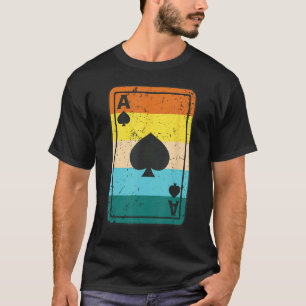Casino Poker Speler Gokken Retro Spelen Kaarten Ac T-shirt