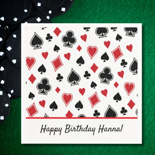 Casino Poker Theme Kaart Shark Birthday Servet