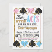 Casino Poker Twin Baby shower Invitation (Devant)