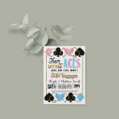 Casino Poker Twin Baby shower Invitation